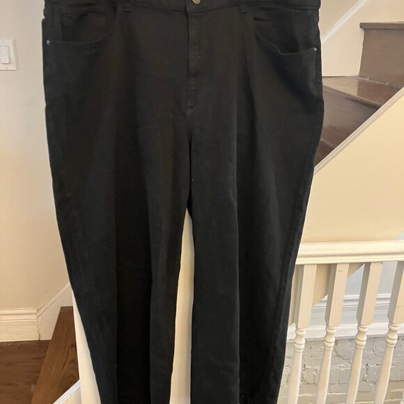 Black Wide Leg Jeans Plus Size - Picture 2 of 12